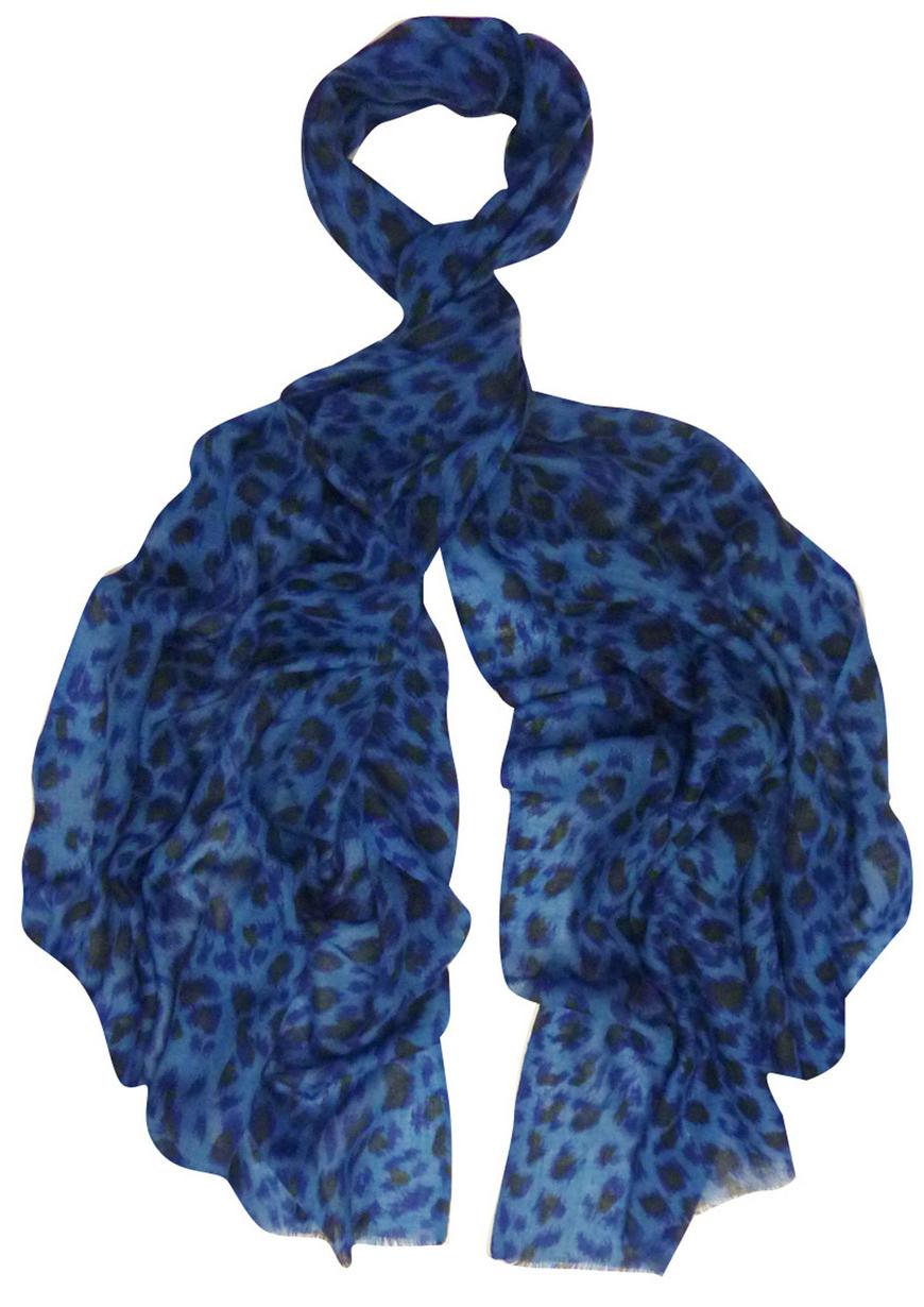 Print Scarf - Peacock Blue