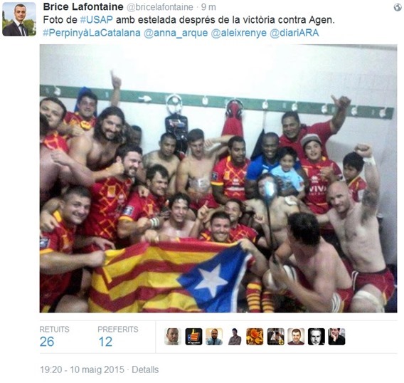 estelada USAP partit ganhat contra Agen