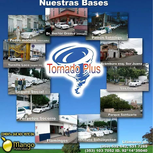 R.T. Tornado Plus Sahuayo, Calle Sor Juana Inés de la Cruz 315, Bellavista, Lindavista, 59030 Sahuayo de Morelos, Mich., México, Servicio de taxi | MICH