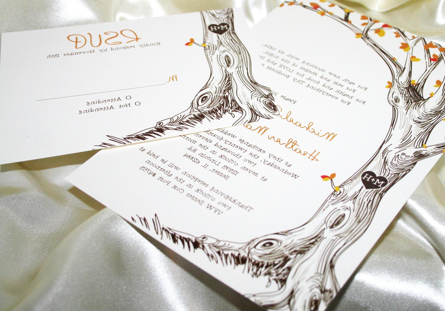 Fall Tree Wedding Invitation