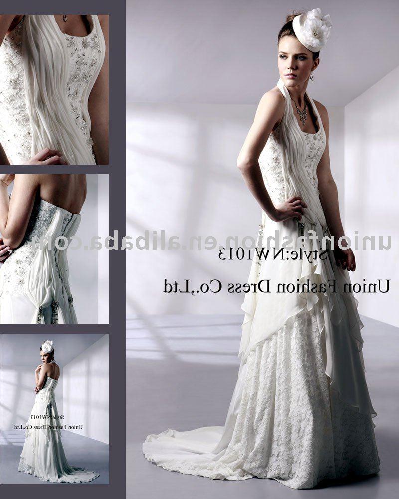 Newly halter top wedding Dress bridal dress NW1013-2