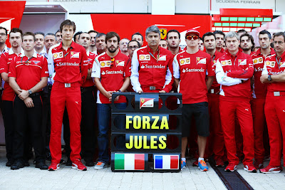 Ferrari в поддержку Жюля Бьянки на Гран-при России 2014
