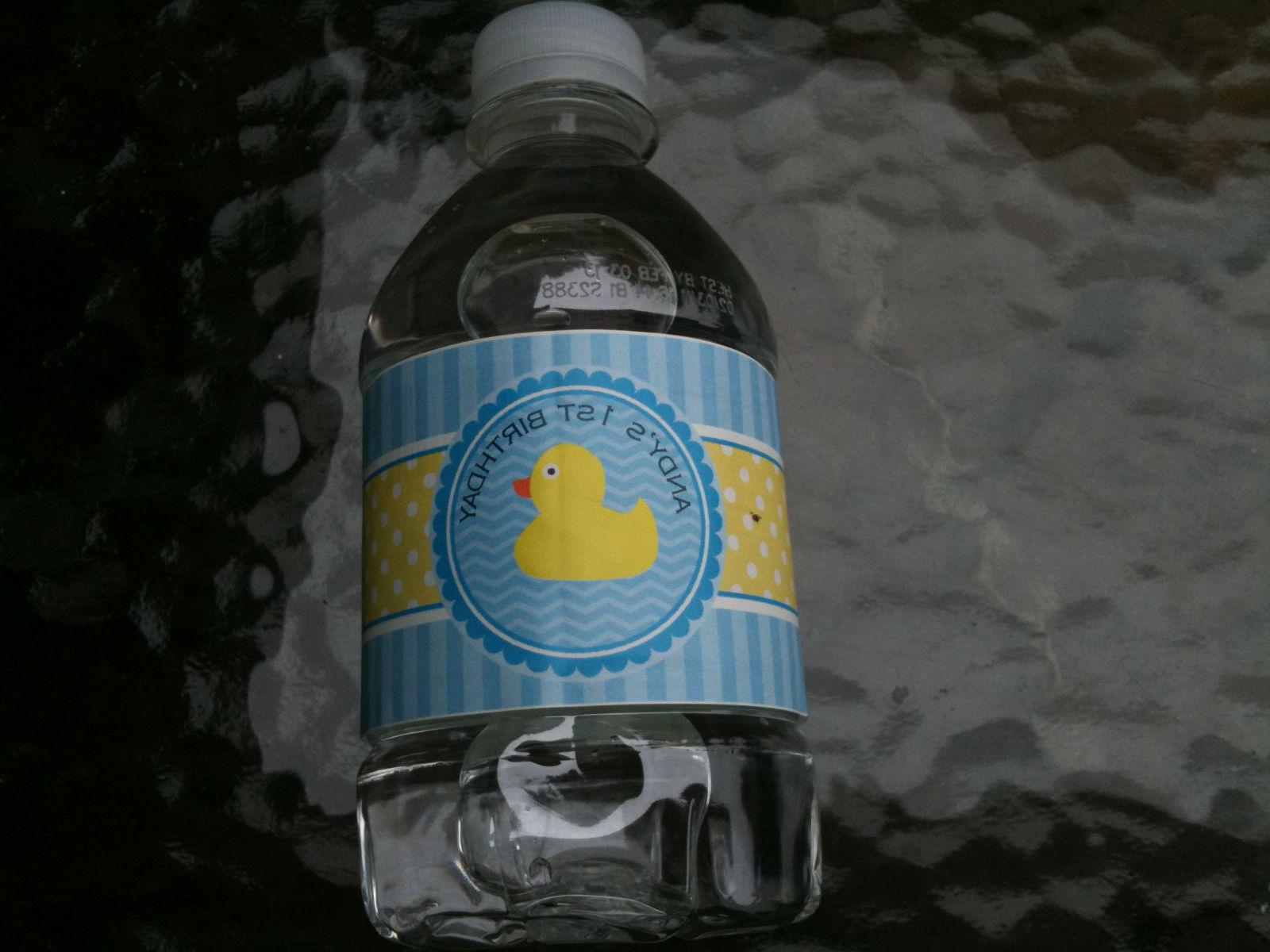 of the bottled water label