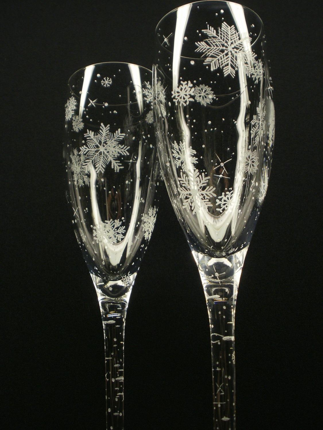 bridal champagne glasses
