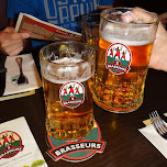 les 3 brasseurs beer in Montreal, Canada 