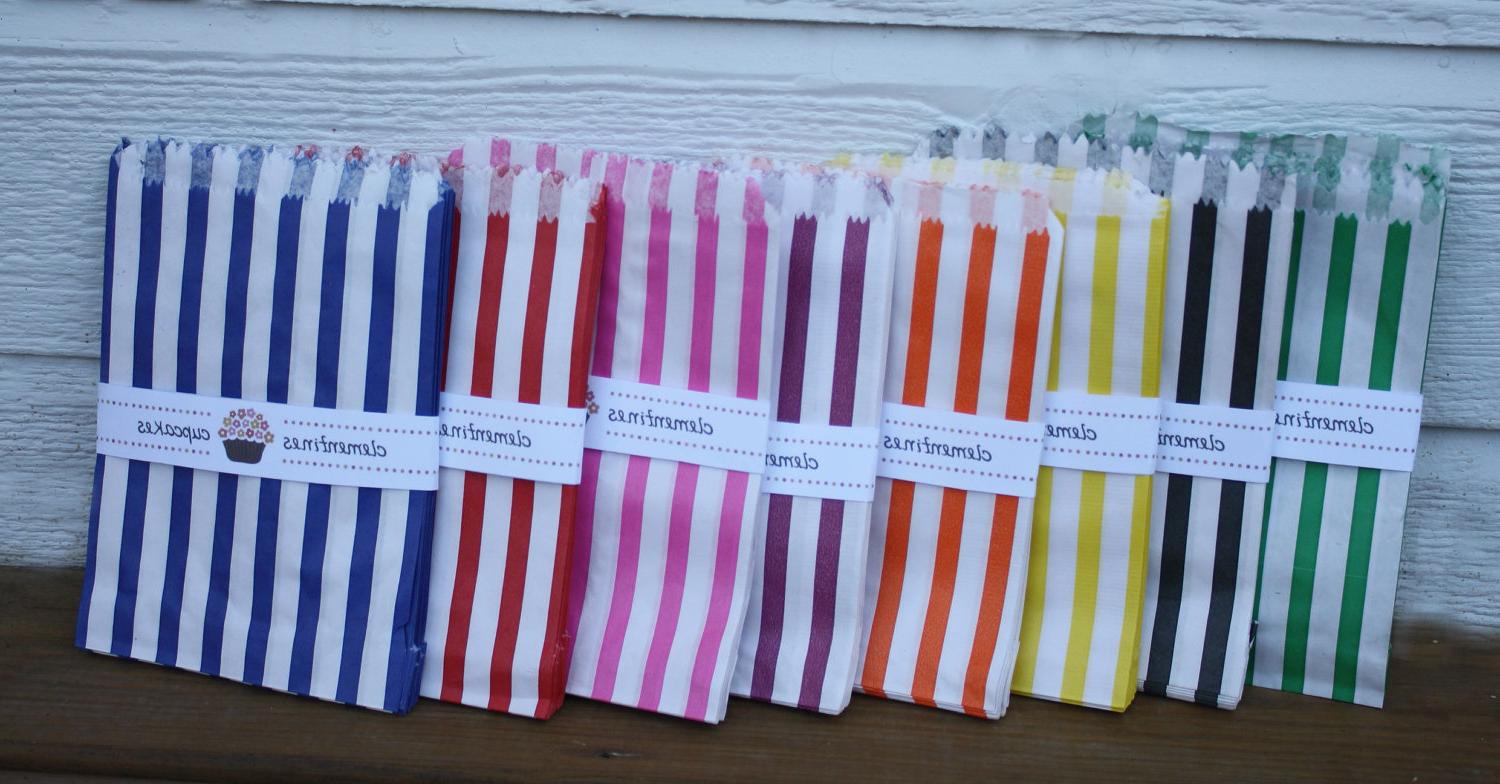 Candy Stripe Bags- 80 treats,
