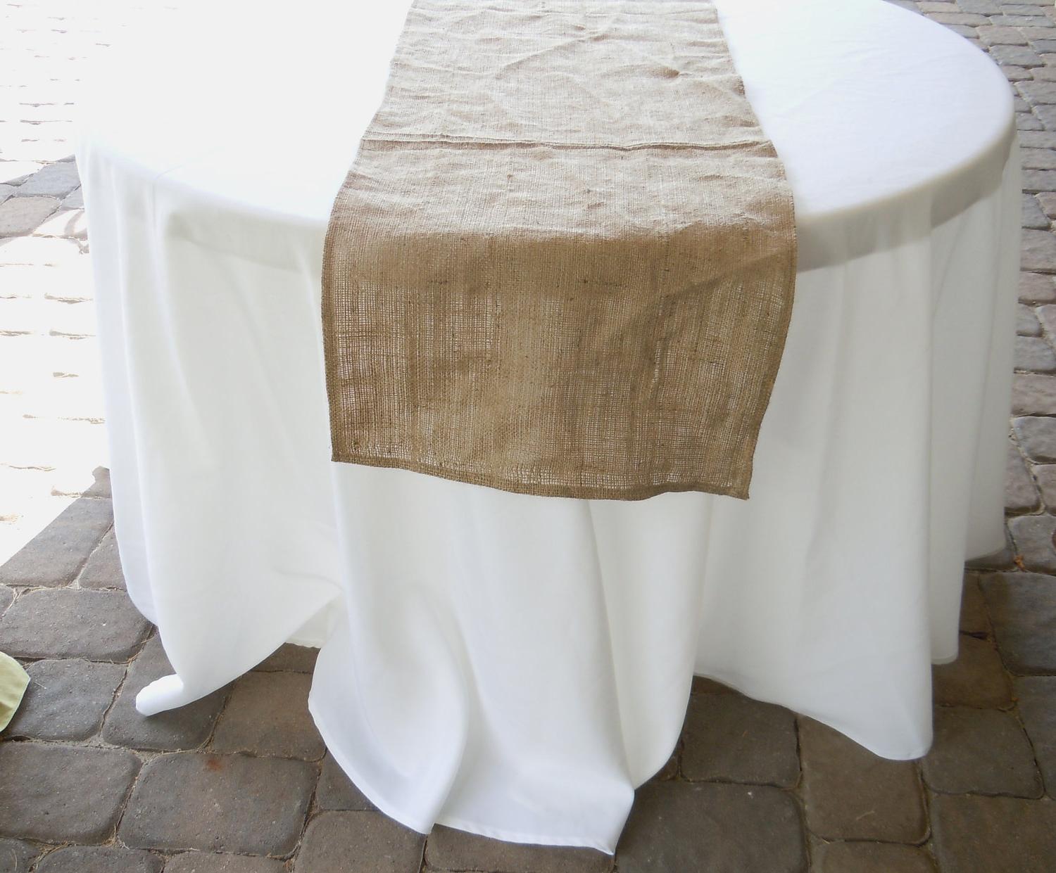 Burlap Table Runner, 92 inches