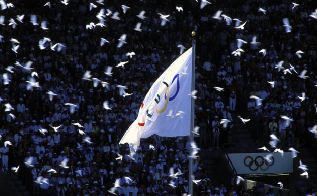La liberación de las palomas de la paz en Seúl '88