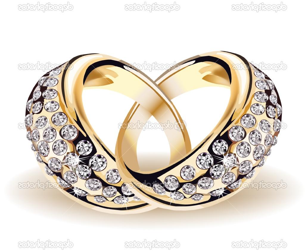 Gold wedding rings and