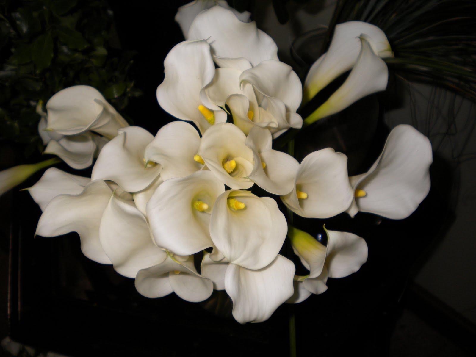 tall white roses wedding