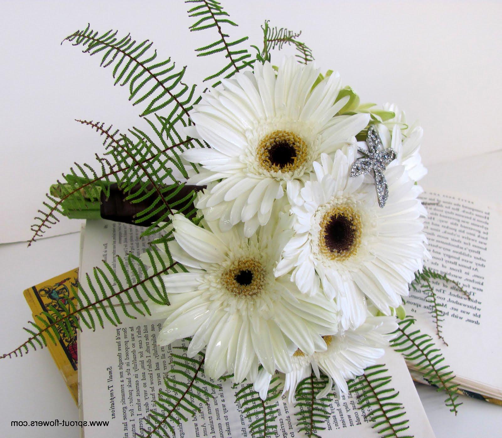 with ivory gerbera and a