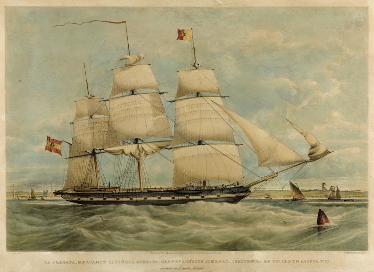 Fragata QUERIDA entrando en Liverpool.Royal Maritime Museum. Greenwich..jpg