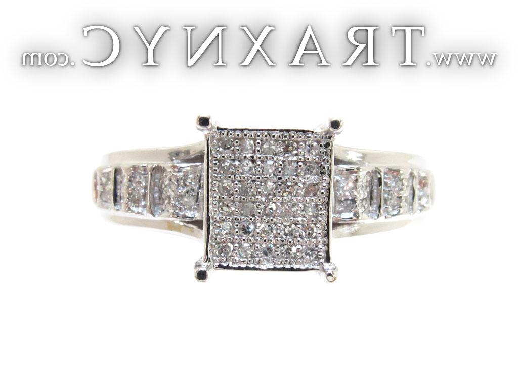 Full Size Picture for White Gold Micro Pave Channel Diamond Ring