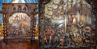 Настенная панель с библейским сюжетом. ок.1800 г. 106/21/122 см. Настенная панель с библейским сюжетом. ок.1800 г. 106/21/122 см.