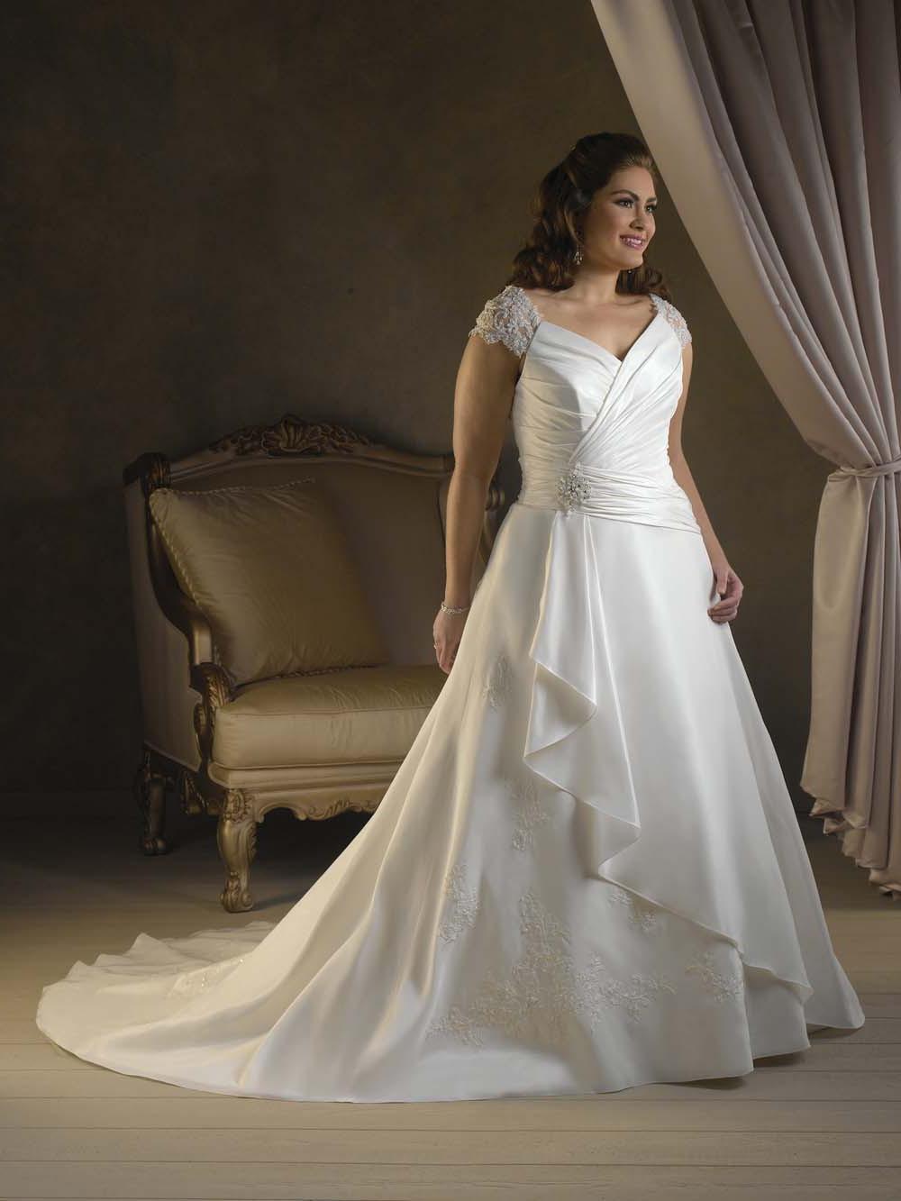 Taffeta Lace Covered Shoulder