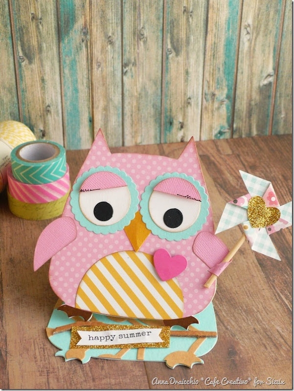 Easel Card Owl - sizzix bigshot plus by cafecreativo (1)