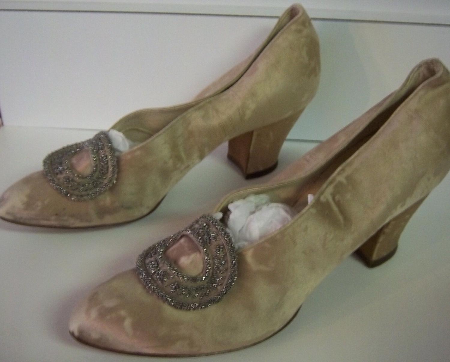 CYBER MONDAY Price Reduction Victorian Wedding Shoes Circa 1890
