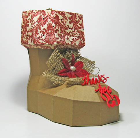 SnapDragon Snippets - Santas's Boot - Blog Hop - Ruthie Lopez - My Hobby My Art