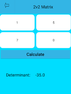 Matrix Determinant Finder Screenshot