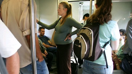 pregnant-on-train
