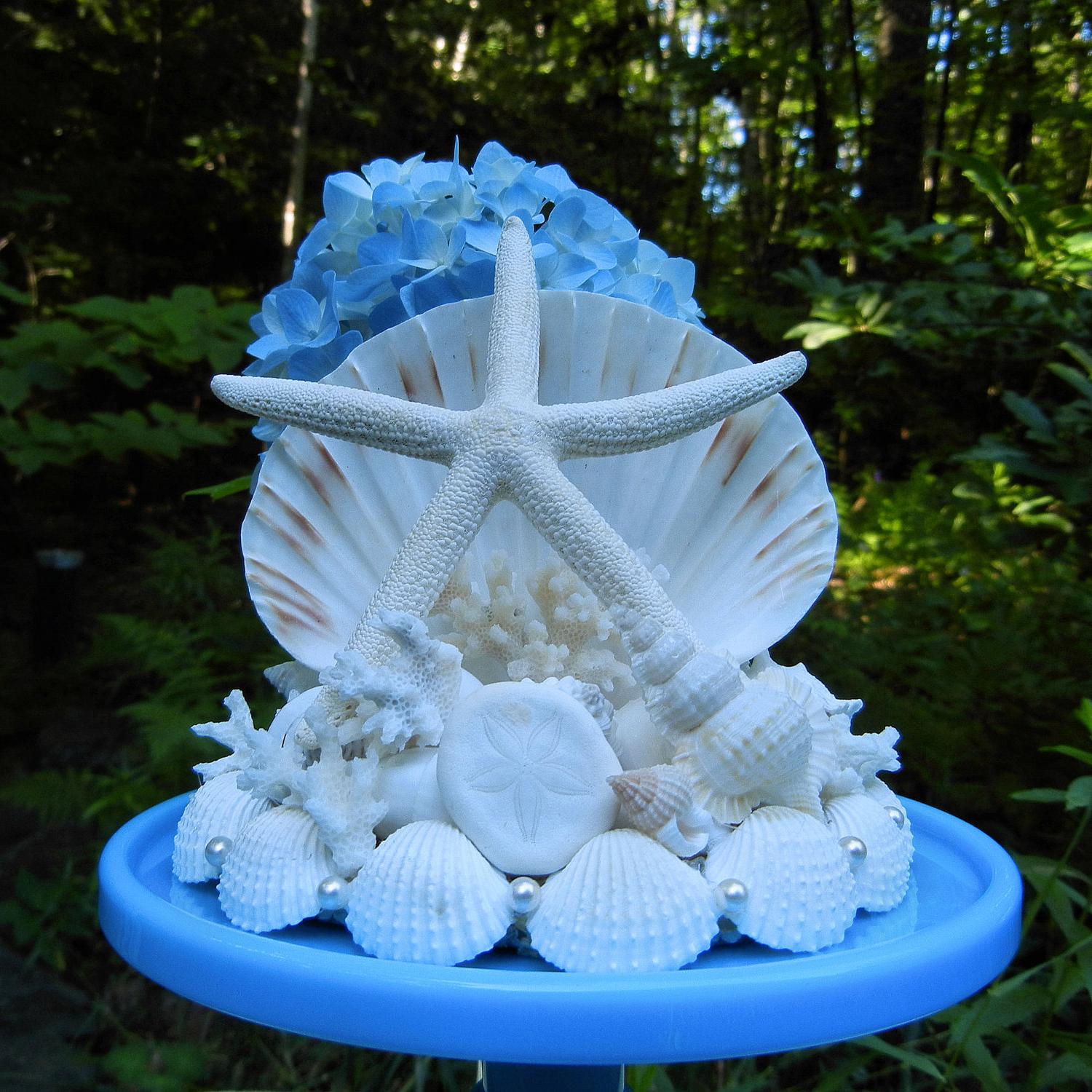 Seashell Starfish Wedding Cake