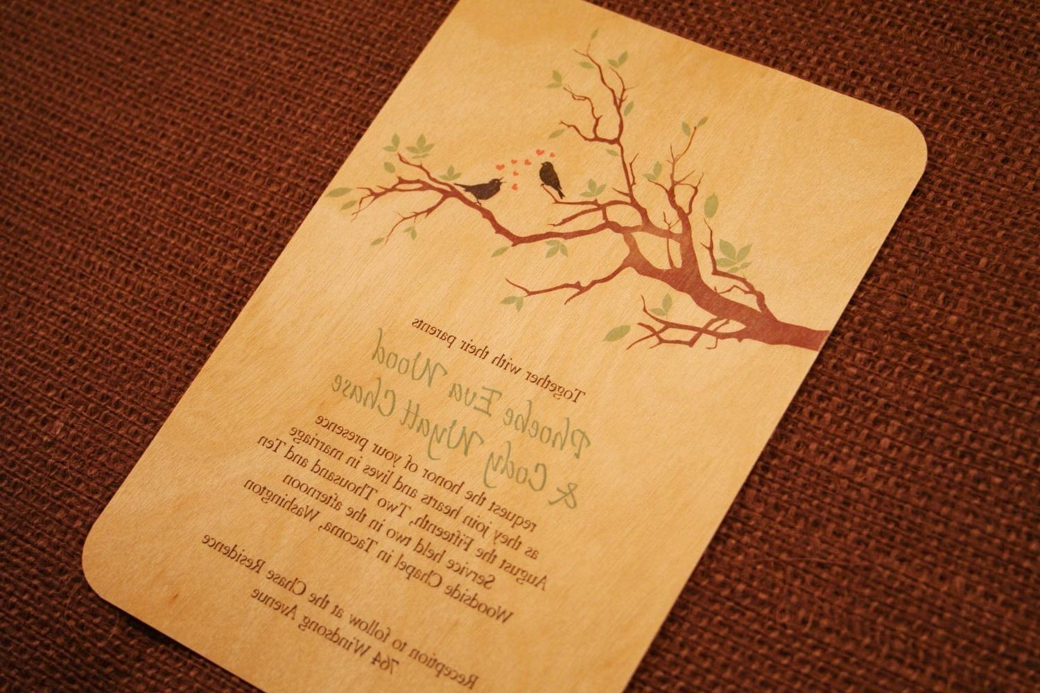 Real Wood Wedding Invitations