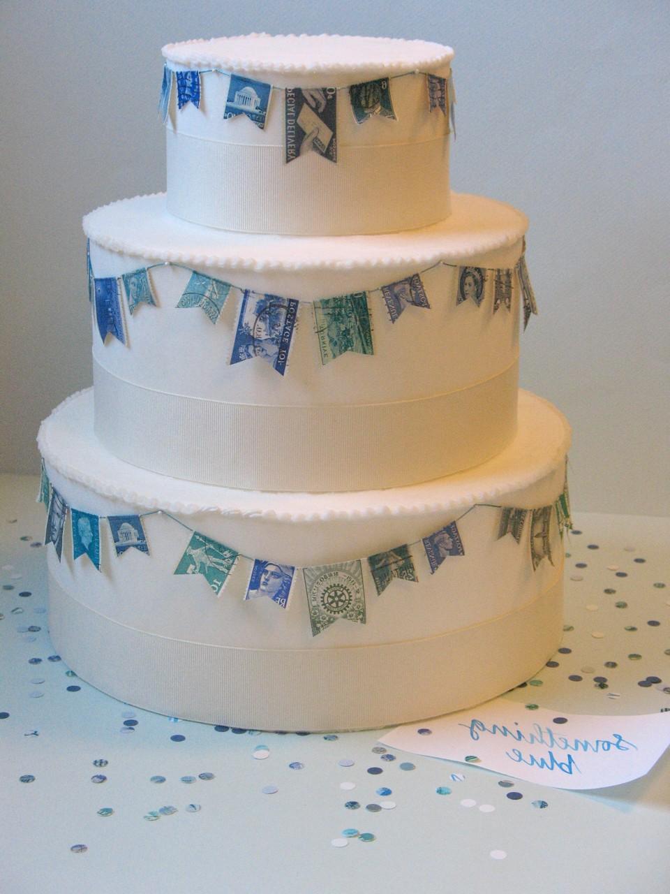 Vintage Stamp Wedding Cake