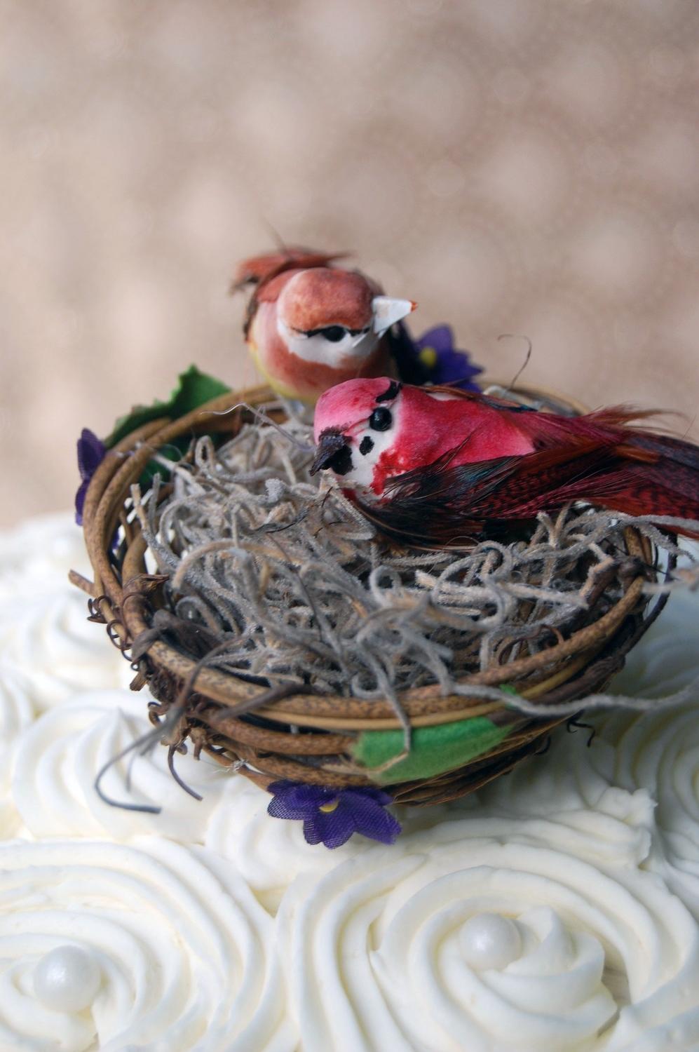 Love Birds Wedding Cake Topper