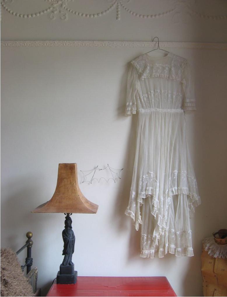A tattered antique dress for