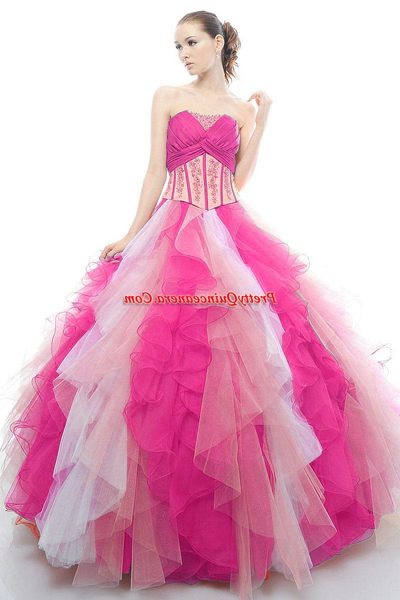 Hot pink quinceanera dresses