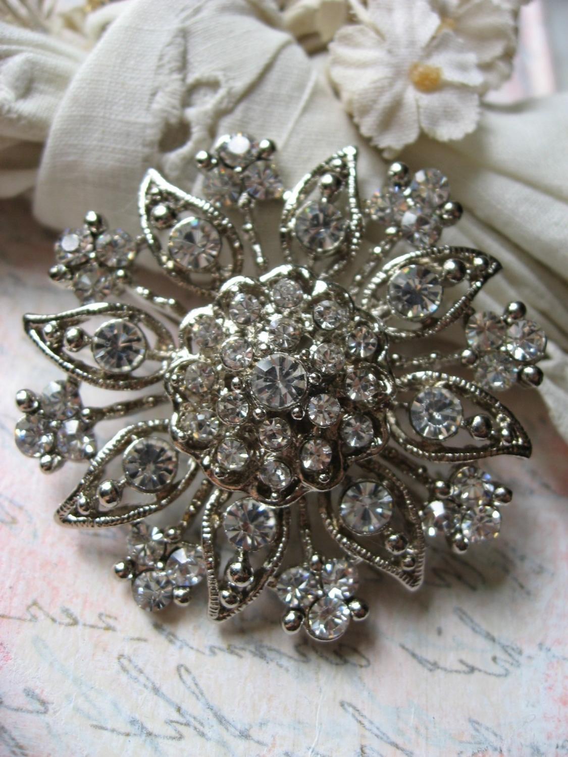 Romantic rhinestones flower - sparkle rhinestone for wedding bridal hair