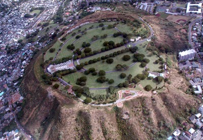 Punch bowl crater