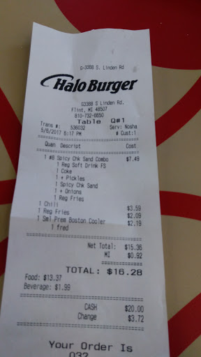 Fast Food Restaurant «Halo Burger Linden Rd», reviews and photos, 3388 Linden Rd, Flint, MI 48507, USA