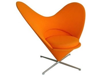 silla orejera naranja