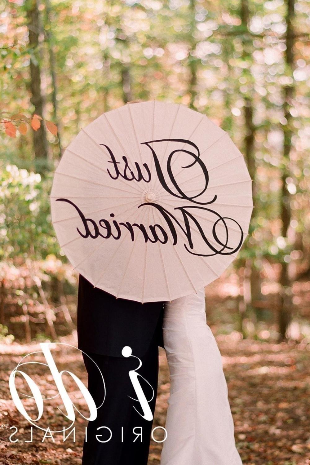 Just Married Wedding Parasol-