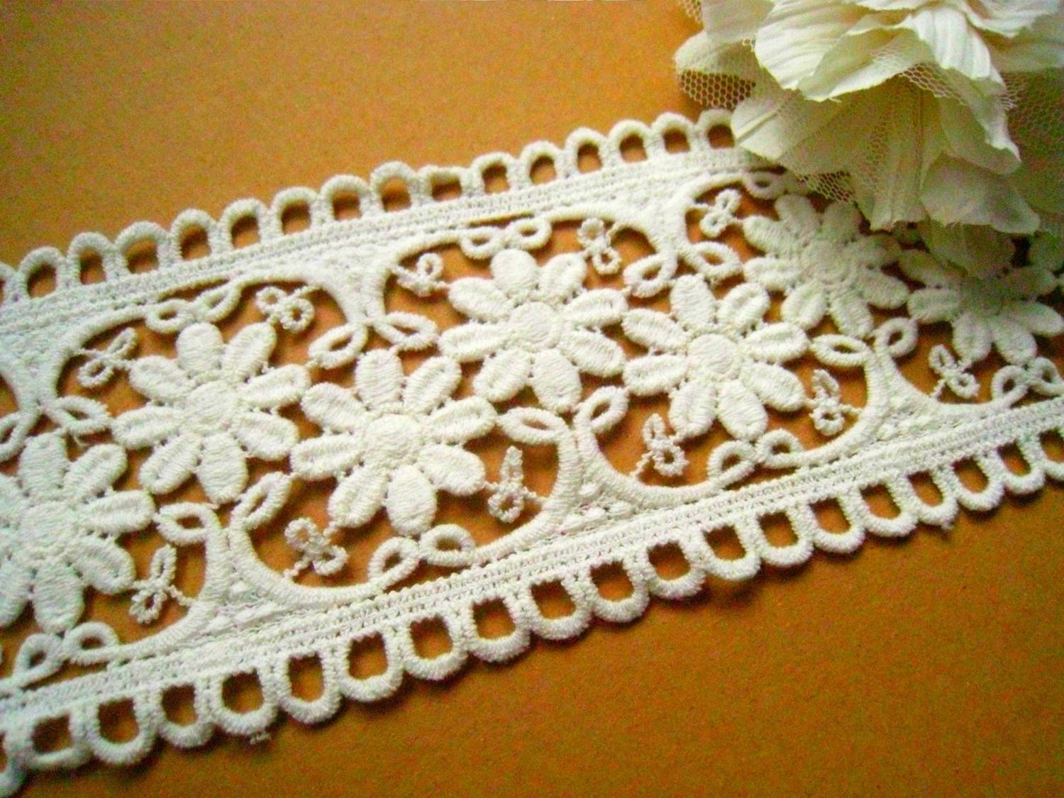 Lovely Ivory Flowers Cotton