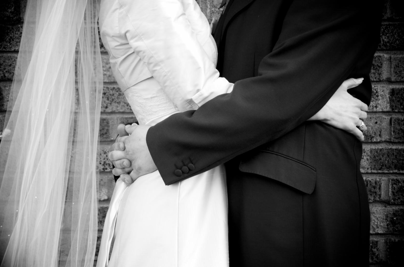 Wedding Hug Black & White