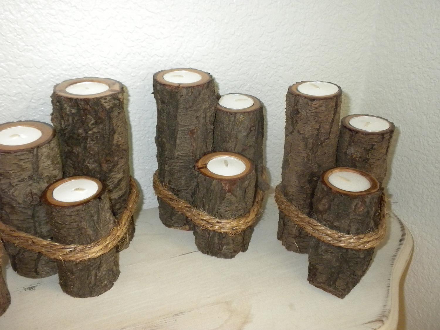 Almond Tealite Candle Holders