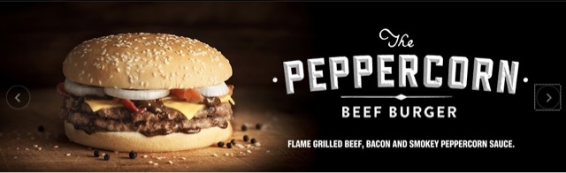 Burger King Peppercorn Beef Burger