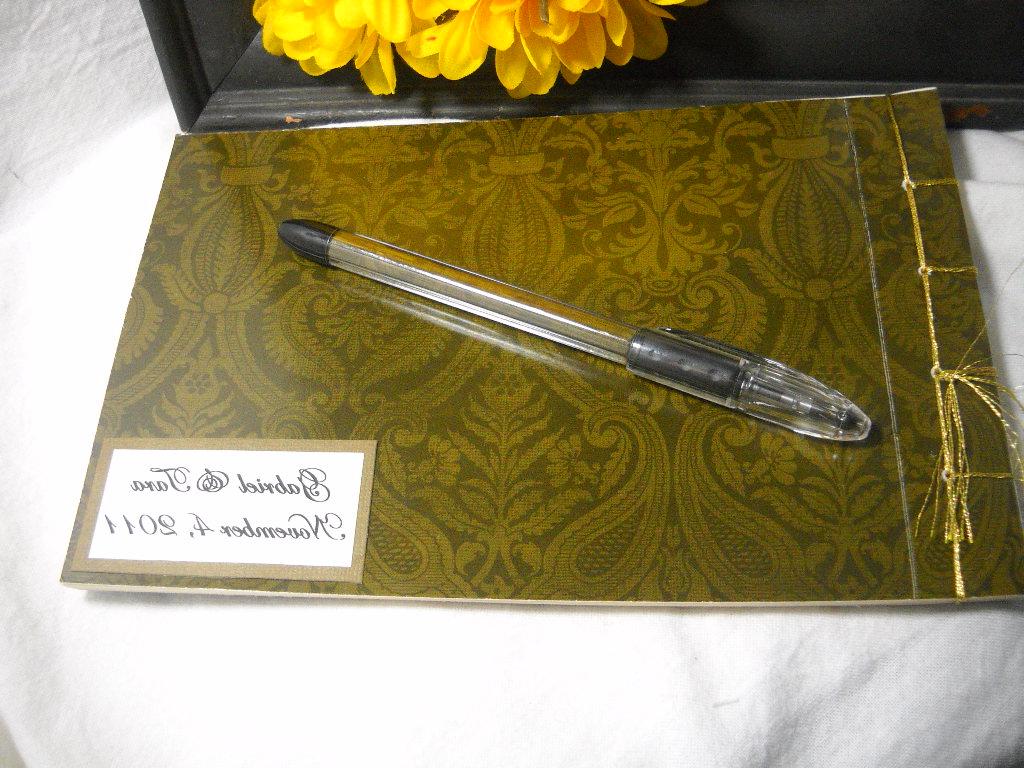 fall wedding guest book.