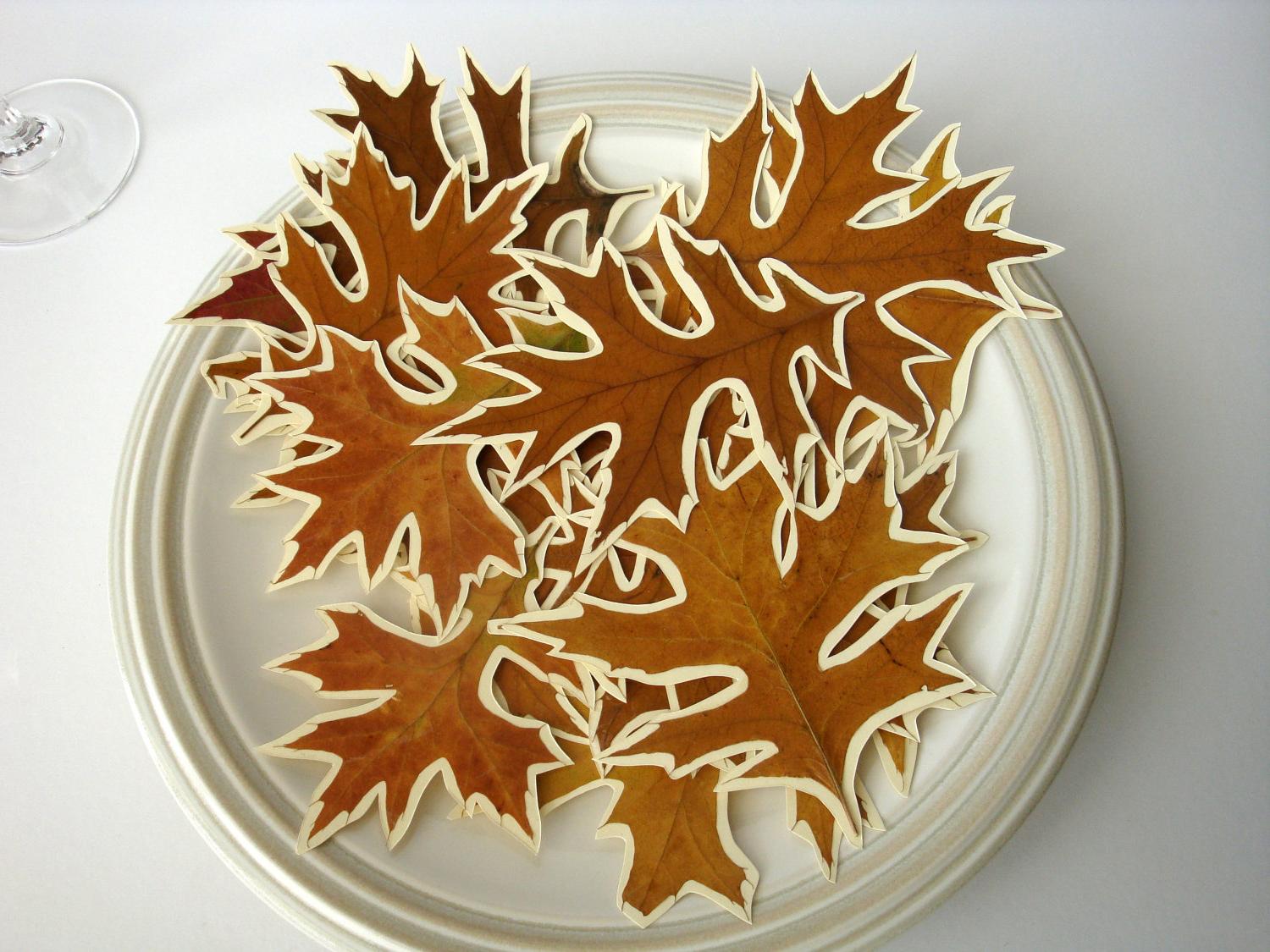 Oak Leaf place cards - escort