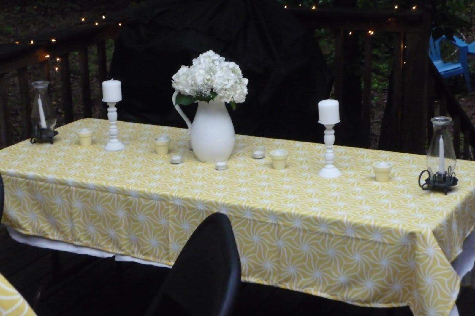 the tables with tea lights