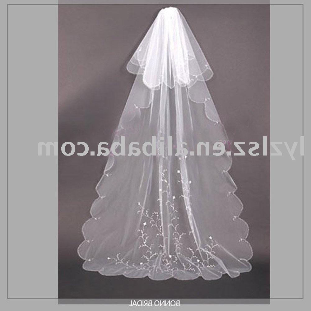 See larger image: WA0049 beautiful embroider wedding veils