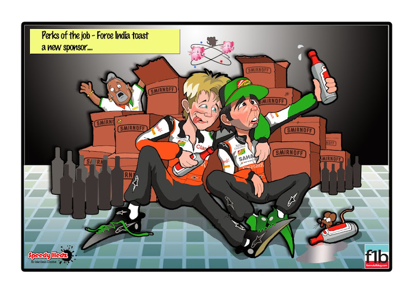 Smirnoff - новый спонсор Force India - комикс SpeedyHedz