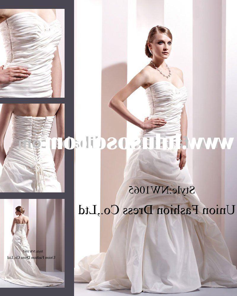 Modern bridal wedding gown