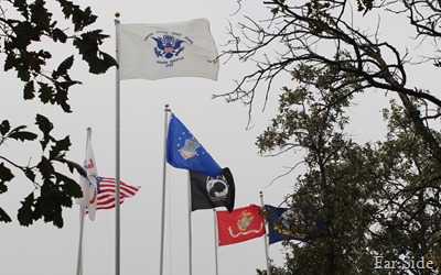 Flags on bunker hill August 29