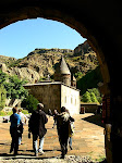 The entrance to Geghard Monastery, Armenia.