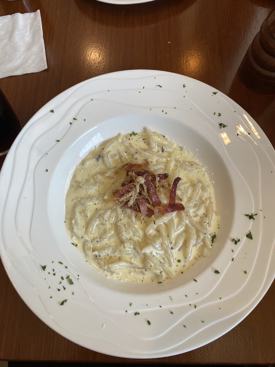 Linguini Taleggio with the GF strofie pasta - omg