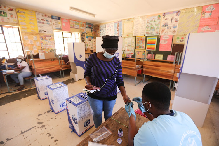The voting station at Ekhiyeni Primary School in Mpumalanga wasn't exactly full.