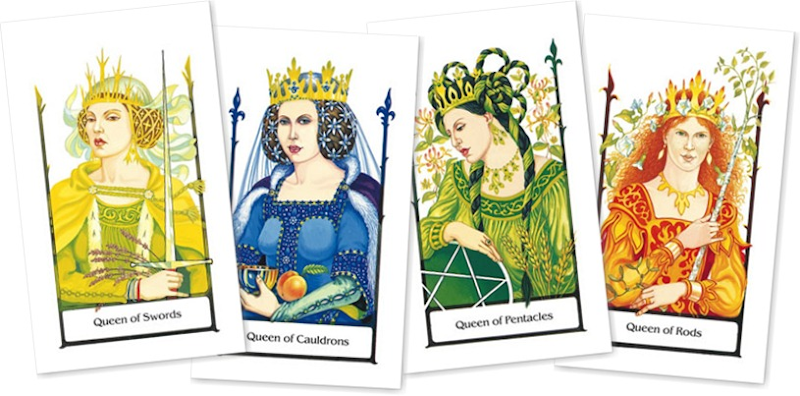 Cuatro reinas del Tarot